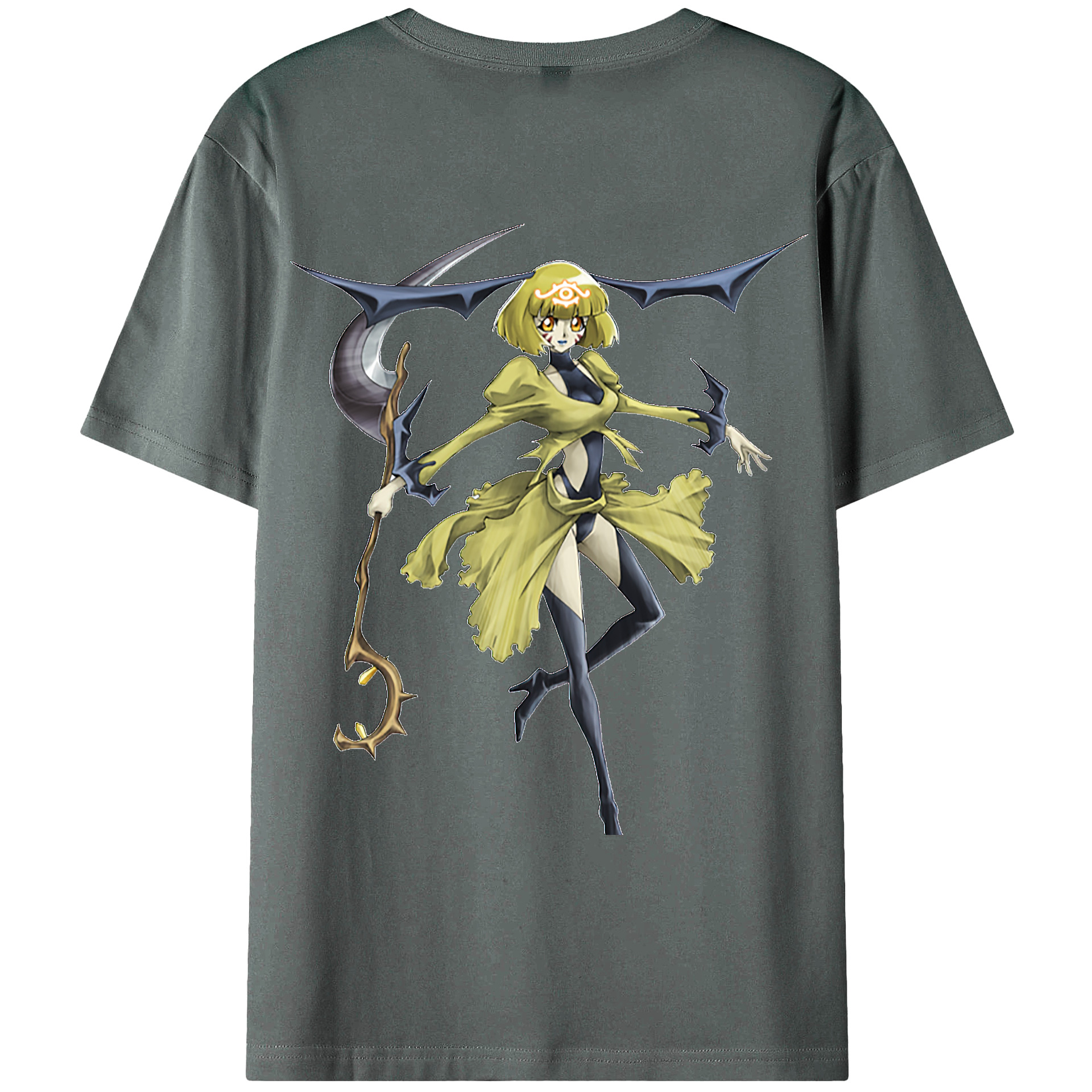 （画像用） 遊☆戯☆王 Yu-Gi-Oh! 綿100％ メンズ半袖Tシャツ（バックプリント） 通気性
